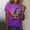 B_ Multicolor, variant on Short Sleeve Round Neck T-Shirt Women's Casual Fashion Printed Top Lightweight Soft Breathable Fabric Daily Wear Perfect for Shopping Dating Outdoor Activities Multicolor S