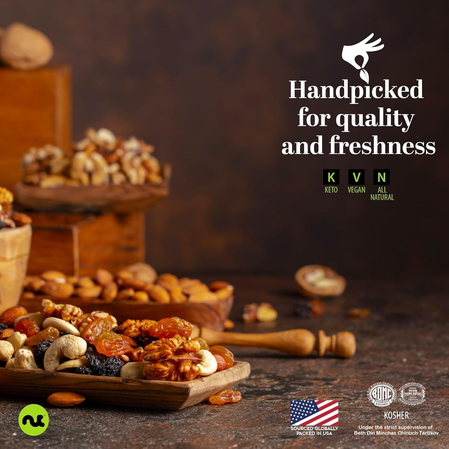 Nut Cravings Roasted Macadamia Nuts, Whole & Pieces, Unsalted, 32oz Bag, Keto, Vegan