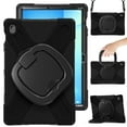 thumbnail image 2 of XYX Case for Samsung Galaxy Tab S10 FE+ 13.1 inch X620/SM-X626B, 360 Degree Rotating Hand Grip Shockproof Cover with Shoulder Strap, Black, 2 of 7