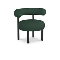 Meridian Furniture Bordeaux Green Boucle Fabric Accent Chair