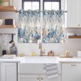 thumbnail image 2 of Blue Eucalyptus Coastal Kitchen Curtains Window Panels, Beach Starfish Shell Nautical Vintage Insulated Window Treatment Curtain, Grommet Curtains for Bedroom/Living Room/Bathroom, 2 Piece 52"Wx45"L, 2 of 8