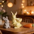 thumbnail image 4 of KRQAP Easter Hand Drawn Ceramic Ornaments Egg Carrying Rabbits Egg Cup Home Decorations Party Props, Home Items, 4 of 6