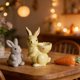 thumbnail image 4 of CaiYueKe Easter Ceramic Bunny Rabbit Ornament Hand Painted Figurine Egg Holder Decor Spring Home Tabletop Mantel Decoration Holiday Party Centerpiece Gift, 4 of 7