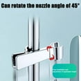 thumbnail image 4 of TIERPOP Clip-on Shower Holder Clamp Shower Slide Bar Holder 45° Adjustable Shower Head Rail Bracket Holder for Handheld Shower, 4 of 8