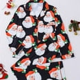 thumbnail image 2 of Christmas pajamas For Women Set Silk Pjs 2 Piece Satin Sleepwear Long Sleeve Button Down Lounge Sets With Pant, 2 of 7