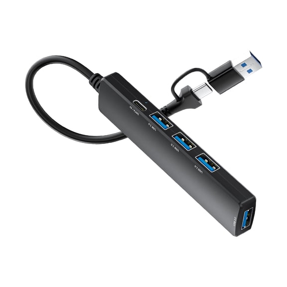 USB C HUB 5 in 1 USB C/USB Adapter Docking Station with 3xUSB2.0 1xUSB3.0 1xType C Adapter Laptops Dock for Laptop
