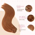 thumbnail image 2 of Extensiones de cabello GOO GOO, cabello humano real, 14 pulgadas, 120 g, 7 unidades, castaño, 2 of 9