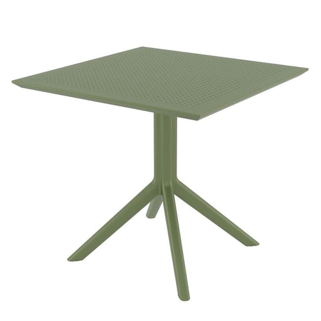 Siesta ISP106-OLG Table à Manger Carrée de 31 Po et 44 ; Vert Olive