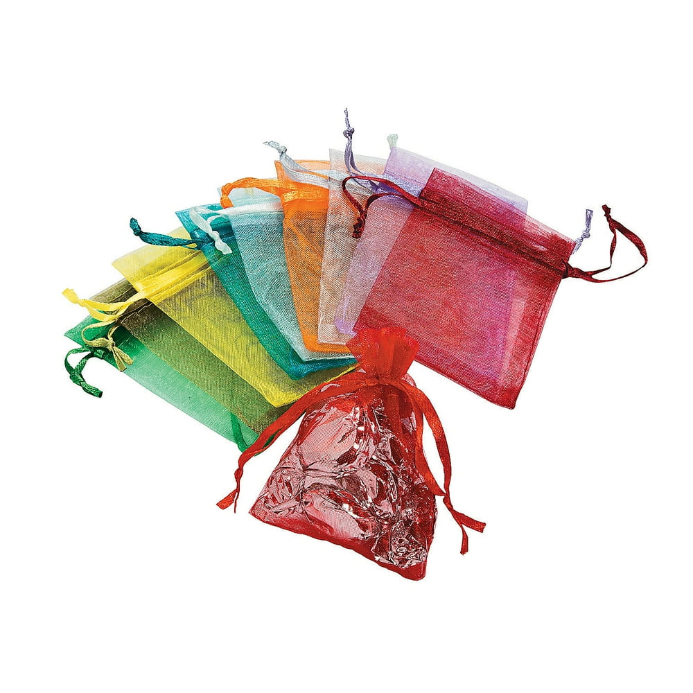 Mini Organza Drawstring Bags (50Pc) Party Supplies 50 Pieces
