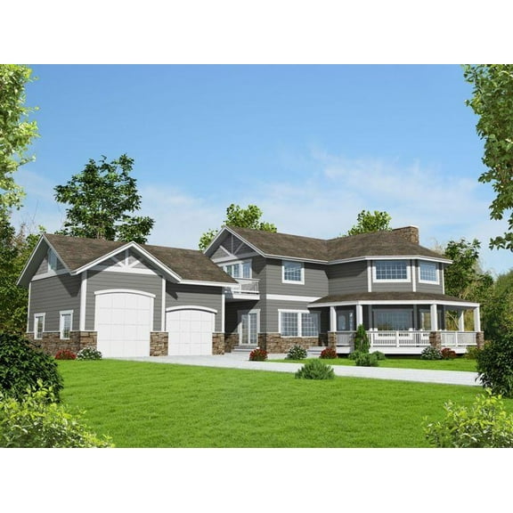 001-3429: Northwest Craftsman 2 Bed, 2 Bath Luxury Home Plan, 1968 Sq Ft: Full Blueprints with License to Build by Home Plan Marketplace - Lesuto