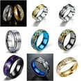 thumbnail image 3 of QQTDFG Men's Stainless Steel Titanium Fashion Party Jewelry Punk Rings Gift Size 7-13-#4-12, 3 of 6
