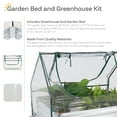 thumbnail image 3 of Sunnydaze Steel Raised Garden Bed with PVC Greenhouse Cover - Clear - 4' x 3', 3 of 9