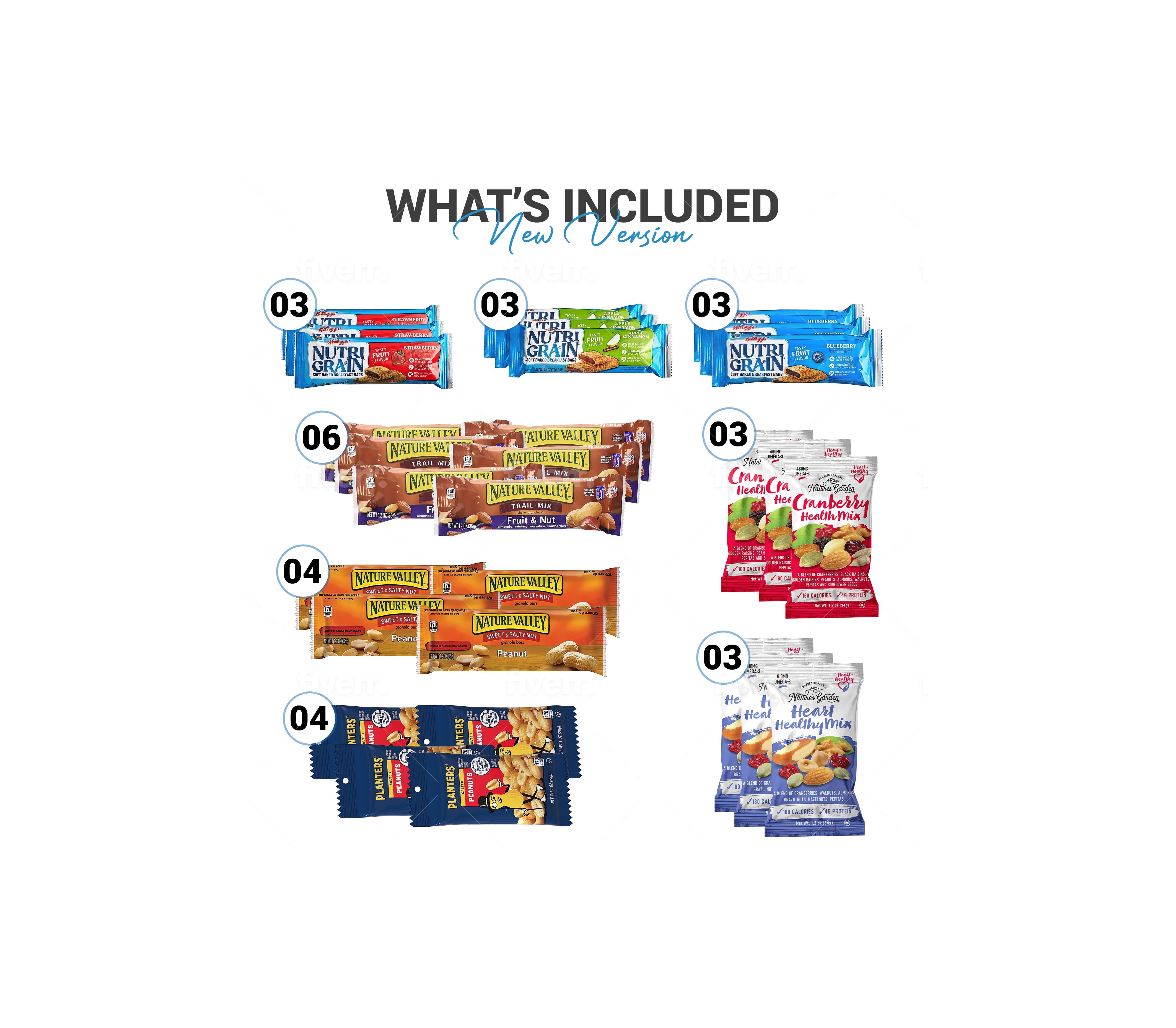 Healthy Snacks, Care Package 67 Count Premium Healthy Mixed Snack Box & Snacks Gift Variety Pack – Great for Home, Lunches, Work, Grab and Go, Office, Meetings, – Breakfast Bars, Bulk Granola Bars