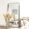 thumbnail image 5 of POSHIONS Bathroom Mirror Metal Framed Mirror Rectangle Wall Mounted Vanity Mirror,32"x 50" Sliver, 5 of 7