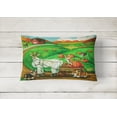 thumbnail image 2 of Carolines Treasures 7414PW1216 Corgi Pumpkin Ride With Goat Fabric Decorative Pillow, 2 of 3