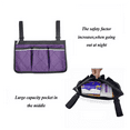 thumbnail image 7 of Wheelchair Side Organizer Storage Bag Armrest Pouch with Reflective Strip, for Most Wheelchairs, Walkers or Rollators (Purple), 7 of 7
