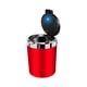 thumbnail image 2 of Cenicero para coche con tapa | Cenicero desmontable de acero inoxidable antiolores | Cenicero portátil fácil de limpiar para coche, oficina o casa | Mini cubo de basura con luz LED azul, 2 of 9