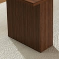 thumbnail image 5 of 78 Inch Walnut Dining Table with Storage Base Natural Wood Veneer MDF Farmhouse Rectangular Table Seats 6 Modern Rustic Kitchen Dining Room Table, 5 of 17