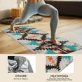 thumbnail image 4 of Colorful Geometric Triangle Diamond Pattern Hot Yoga Mat Towel Non Slip for Hot Yoga - Quick-Drying Yoga Mat Cover with 4 Corner Pockets with Travel Bag - Hot Yoga Towel Non Slip 70"x26", 4 of 6