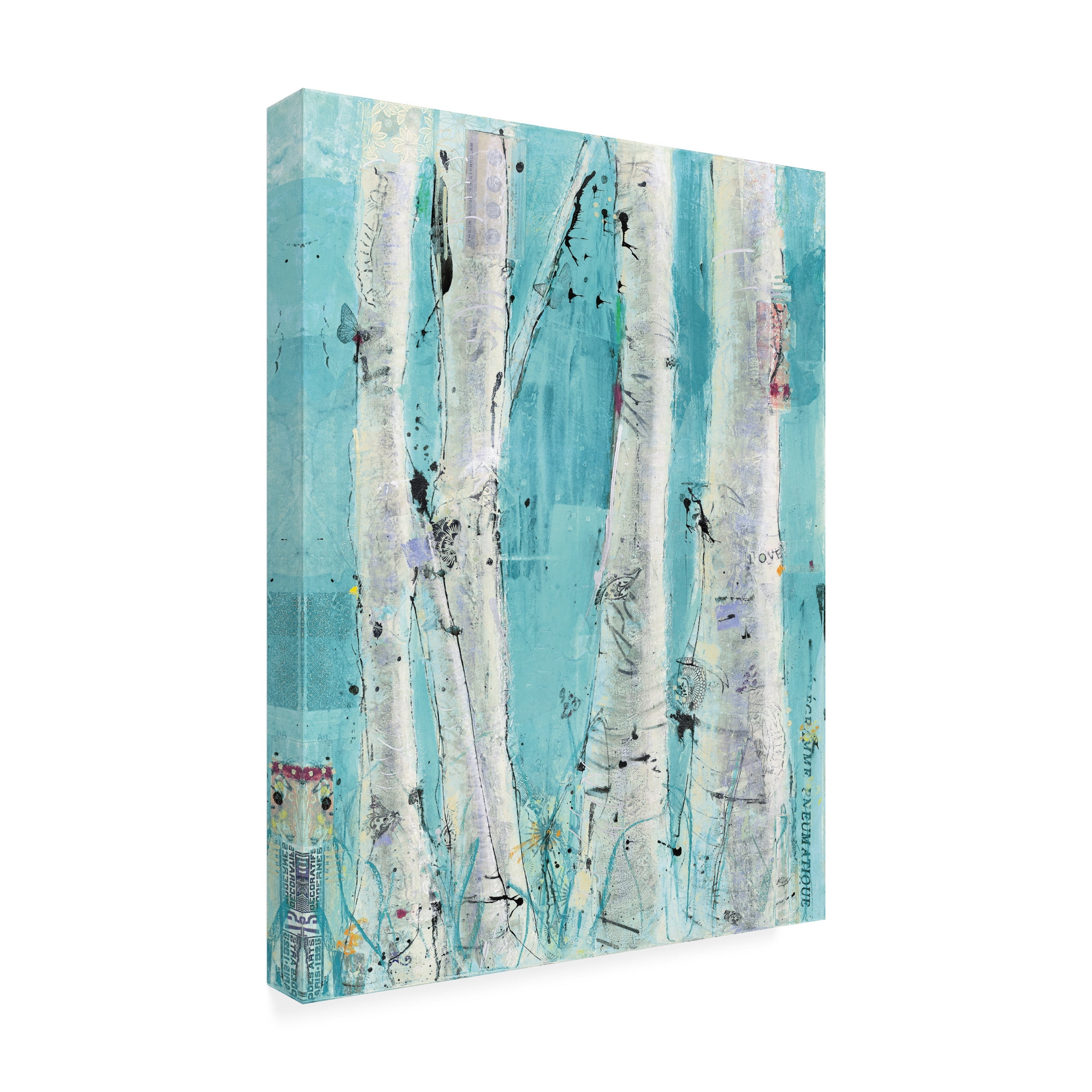 Trademark Fine Art 'Love Aqua' Canvas Art by Kellie Day
