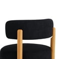 thumbnail image 4 of Christopher Knight Home Modern Farmhouse Accent Chair with Boucle Upholstery, Wooden Base, Black, 4 of 9
