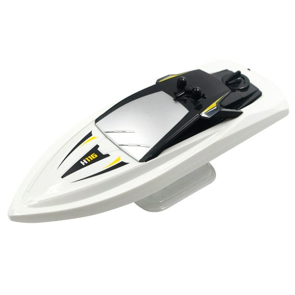 Outdoors Drift 10KM/H RC Boat Kids Toys 2.4Ghz Remote Control 1/47 Mini Sportboat Streamlined Hull Model Kid/Boys Gifts COOLBANK White H116