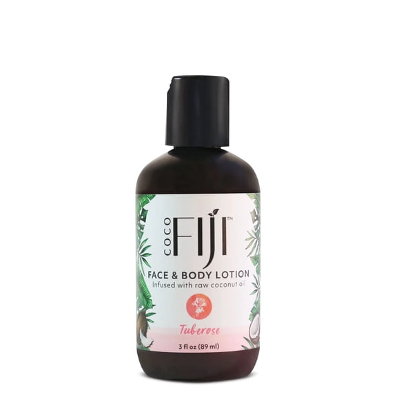 Coco Fiji  3 oz Infused Face & Body Lotion with Raw Coconut Oil, Tuberose