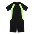 thumbnail image 3 of Oyolan Kids Girls Swimming Costume One Piece Sun Protection Swimsuit Swimwear Rash Guard Bathing Suit Black Yellow 14, 3 of 7