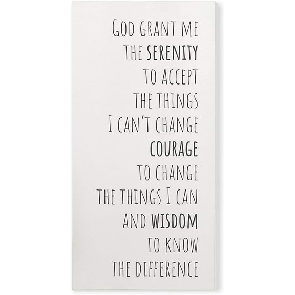 Serenity Prayer Rustic Wood Wall Sign 9x18