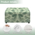 thumbnail image 4 of Xoenoiee Tropical Palm Leaves Print Stretch Jacquard Square Ottoman Covers Slipcover Storage Ottoman with Elastic Bottom, Waterproof Stool Cover Protector for Footrest Foot Stool Furniture, L, 4 of 7