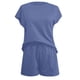 thumbnail image 5 of Conjunto informal de dos piezas para mujer con cuello redondo y manga corta - Ajuste cómodo, versátil para el uso diario, combinable con sandalias, varias tallas, 5 of 6