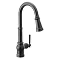 thumbnail image 1 of Moen S72003BL Paterson Robinet de Cuisine à une Tirette avec Amplificateur de Puissance, Inclut une Poignée Interchangeable, Noir Mat, 1 of 9
