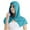 Sky Blue, variant on Hooded Button-Up Sun Protection Top for Women, 3/4 Sleeve, Round Neck, Quick-Dry, Casual Fashion Cover Up, Military Green