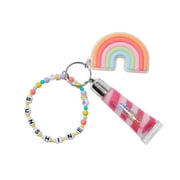 Claire's Girls Sugar Sweet Flavored Light Pink Lip Gloss on Keychain, Children's, Small