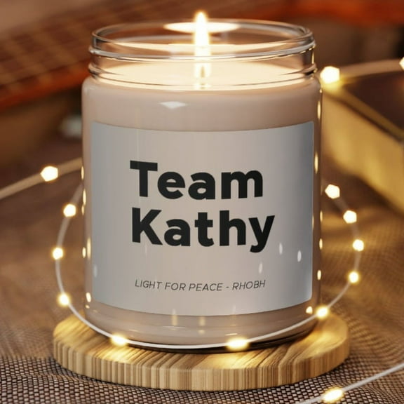 RHOBH Team Kathy - Light for Peace candle, Real Beverly, Housewives Hills