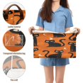 thumbnail image 5 of Waterproof Foldable Storage Basket Medium, Metal Frame & Hollow Board Support, for Clothes and Toy Organization Black Cat with Moon Design, 5 of 8