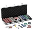 thumbnail image 1 of Fat Cat 55-0655 Bling Texas Hold Em 500 Count Clay Poker Chip Set w/ Case, 1 of 8