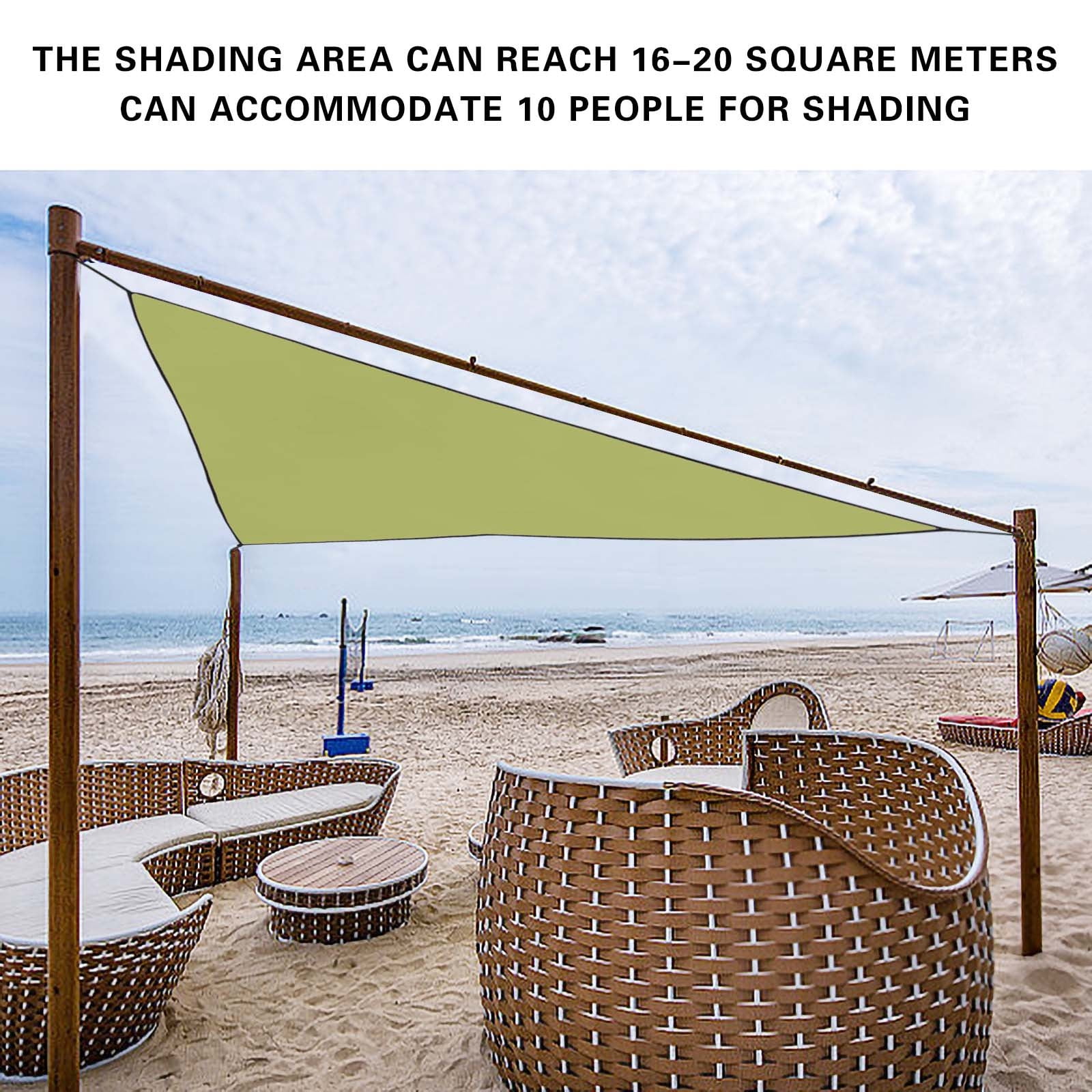 AuroraX Sun Shades Outdoor Patio Sunshade Cloth Portable UV Protection Large 4x4x4m Size Easy to Install Waterproof Outdoor Living for Garden and Pool Use