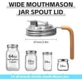 thumbnail image 2 of 3 Pack Mason Jar Pour Spout Lids with Handle – Leakproof Flip Cap for Wide Mouth Jars, Airtight Stainless Steel Tops with Handle, Easy Open & Close Pitcher Lids for Mason Jars, 2 of 7