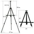 thumbnail image 4 of SEGMART 62" Artist Easel for Outdoor, Portable Foldable Wooden Easel Drawing Stand w/Adjustable Height 21'' to 62'', Outdoor Easel with Adjustable Height 21'' to 62'' for Painting, Sketching, S9698, 4 of 8