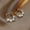 thumbnail image 4 of Christmas Gifts Moocorvic Rings for Women Elegant Pearl Earrings,Beaded Earrings Vintage Earrings Pearl Earrings, 4 of 9