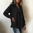 thumbnail image 5 of NominalSnug Button down Shirts for Women Long Sleeve Shirts Collared Dressy Casual Blouses Loose Fit Fall Tops, 5 of 8