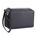 thumbnail image 1 of Large Capacity PU Leather Pencil Case 72 Slots Portable Organizer for School Supplies (Black), 1 of 2