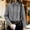 A1 Black, variant on Women Oversized Cropped Gingham Jacket,Zip Up Stand Collar with Batwing Sleeves,Lightweight Bomber Plaid Coat with pockets,Funnel Neck Drawstring Hem,Windbreaker,Casual Coat Spring Fall Khaki