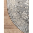 thumbnail image 6 of Rugs.com Oregon Collection Rug – 5 Ft Round Gray Low-Pile Rug Perfect For Kitchens, Dining Rooms, 6 of 7