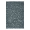 thumbnail image 3 of Unique Loom Floral Shag Collection Area Rug - Carved (4' x 6' Rectangle Blue), 3 of 7