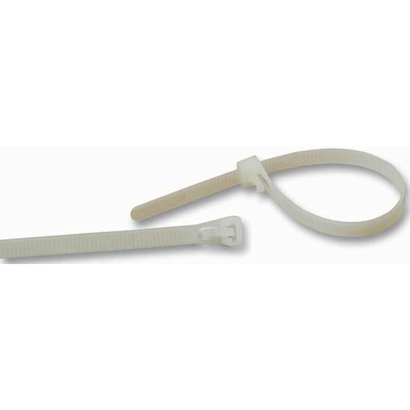 PRO POWER - Reusable Cable Ties 200mm x 8.00mm Natural 100 Pack