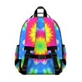 thumbnail image 3 of Colorful Tie Dye Lotus Pattern Backpack for School,Cute School Bag,Schoolbag with Adjustable Shoulder Straps & Padded Back,15.25"x11.5"x5.25", 3 of 5