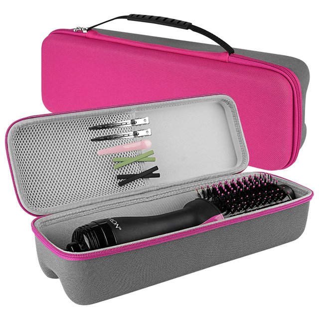 Linkidea Estuche rígido de viaje para secador de pelo Revlon, cepillo, herramientas calientes, secador de pelo de un solo paso y voluminizador, estilizador, cepillo de aire caliente, caja de transport