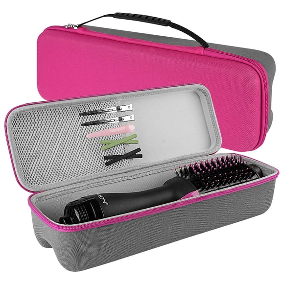 Linkidea Estuche rígido de viaje para secador de pelo Revlon, cepillo, herramientas calientes, secador de pelo de un solo paso y voluminizador, estilizador, cepillo de aire caliente, caja de transport
